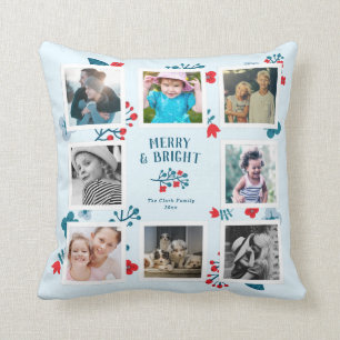 Cojín Decorativo Regalo de vacaciones personalizado collage de
