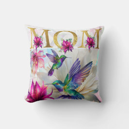 Cojín Decorativo Regalo de Vibrant Mom Hummingbird