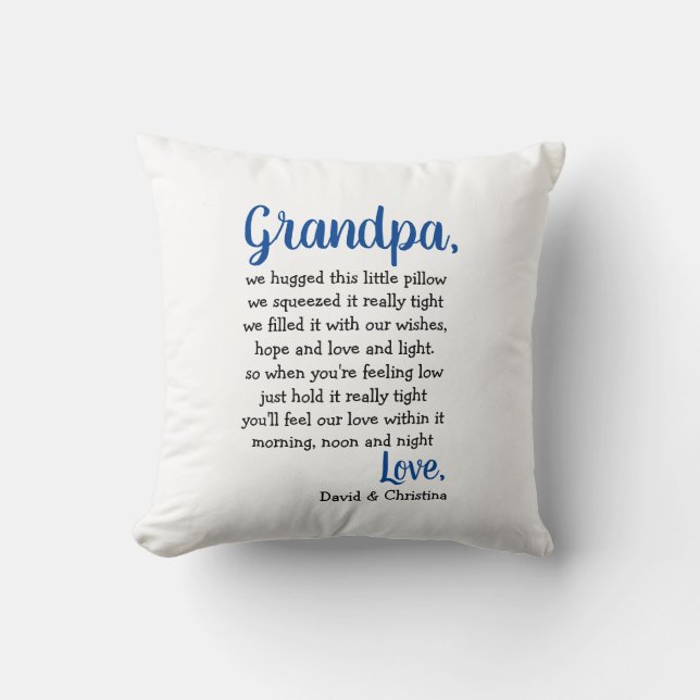Cojín Decorativo Regalo del abuelo personalizado (Anverso)
