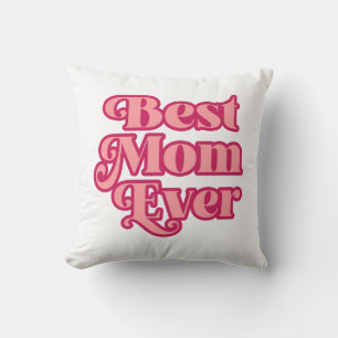 Cojín Decorativo Regalo del Día de la Madre de la Mejor Madre Rosa