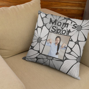 Cojín Decorativo Regalo del Día de la Madre Gris Spot Couch