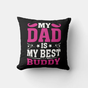 Cojín Decorativo Regalo del Día del Padre   Mi Papá Es Mi Mejor Bud