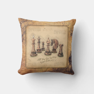 Cojín Decorativo Regalo del jugador de arte de piezas de ajedrez an