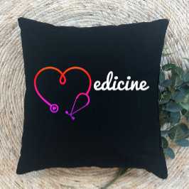 Cojín Decorativo Regalo del médica médico de estetoscopio cardiaco 