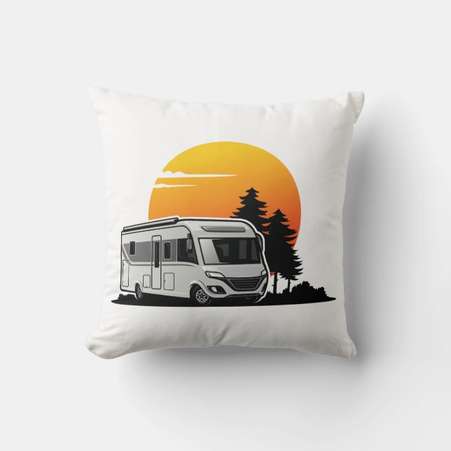 Cojín Decorativo Regalo del propietario del automóvil retro Sunset  (Anverso)
