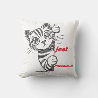 Cojín Decorativo Regalo divertido para mamá de gato | Diseño tipogr