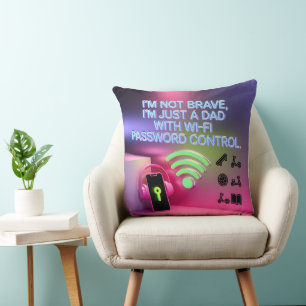 Cojín Decorativo Regalo divertido para papá Control de contraseña d