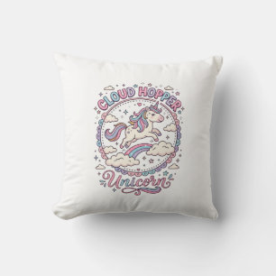 Cojín Decorativo Regalo Divertido y Lindo de Unicornio Saltador de