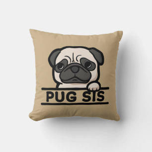 Cojín Decorativo Regalo divertido y lindo para amantes de pug - HER