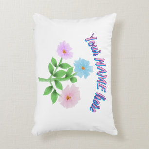 Cojín Decorativo Regalo floral de acuarela personalizado y hecho a