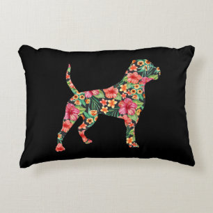 Cojín Decorativo Regalo floral de lechón de Bulldog americano