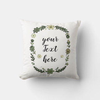 Cojín Decorativo Regalo Floral Verde