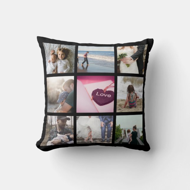 Cojín Decorativo Regalo fotográfico monogramado (Anverso)