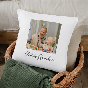 Cojín Decorativo Regalo fotográfico personalizado del abuelo