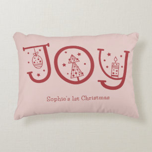 Cojín Decorativo Regalo gráfico de Navidad con diversión minimalist