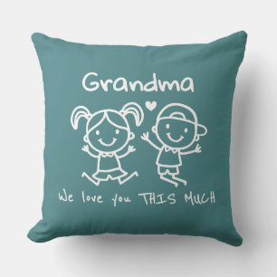Cojín Decorativo Regalo gráfico divertido de Navidad Te Amo Abuela
