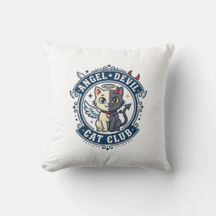 Cojín Decorativo Regalo idea para mamá gato diablo ángel - Ángel Di