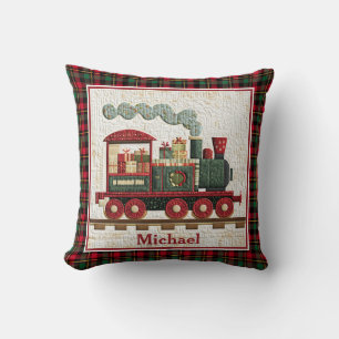 Cojín Decorativo Regalo infantil tren acolchado de Navidad