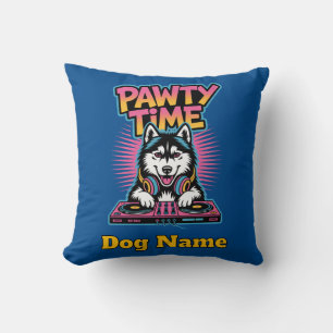 Cojín Decorativo Regalo Neon Retro Personalizado de Fiesta de Patas