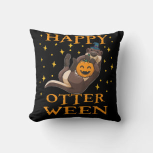Cojín Decorativo Regalo Otter Feliz Halloween de Otter Cuestible
