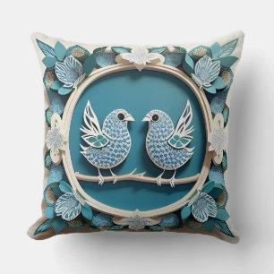 Cojín Decorativo Regalo para amante de la naturaleza del pájaro arr