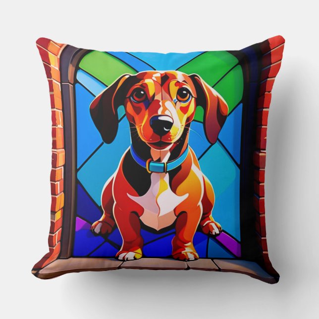 Cojín Decorativo Regalo para Amantes de los Perros Beagle (Anverso)