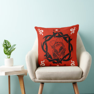 Cojín Decorativo Regalo para amantes góticos oscuros románticos