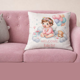 Cojín Decorativo Regalo para Baby Shower Pastel Rosa