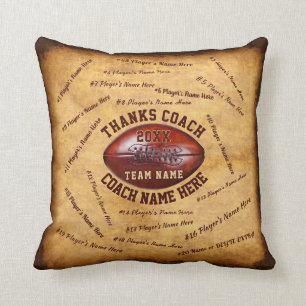 Cojín Decorativo Regalo para Entrenador de Fútbol Personalizado con