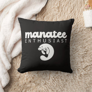 Cojín Decorativo Regalo para entusiasta de manatíes, amante de la v