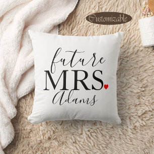 Cojín Decorativo Regalo para futura Sra Novia, Prometida, Despedida