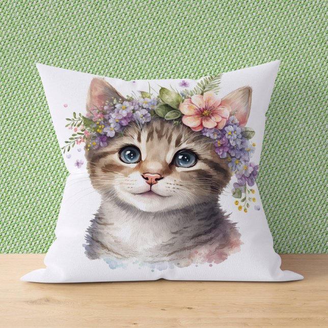 Cojín Decorativo Regalo para los amantes del gato - Gato acuático c (Subido por el creador)