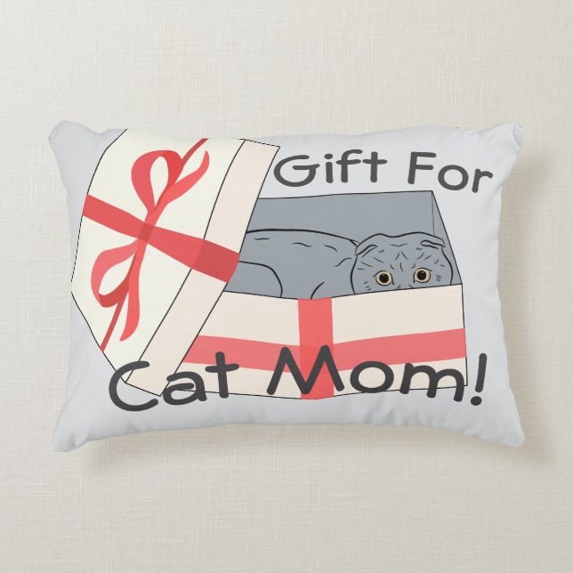 Cojín Decorativo Regalo para mamá de gato (Anverso)