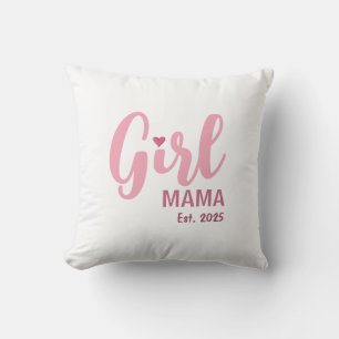 Cojín Decorativo Regalo para Mamá de Niña Est. 2025 Nueva Mamá