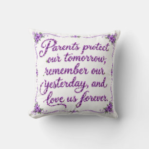 Cojín Decorativo Regalo para mamá papá padres cita de amor floral p