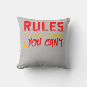 Cojín Decorativo Regalo Para Nieto   Regla Para Salir Con Mi Nieto