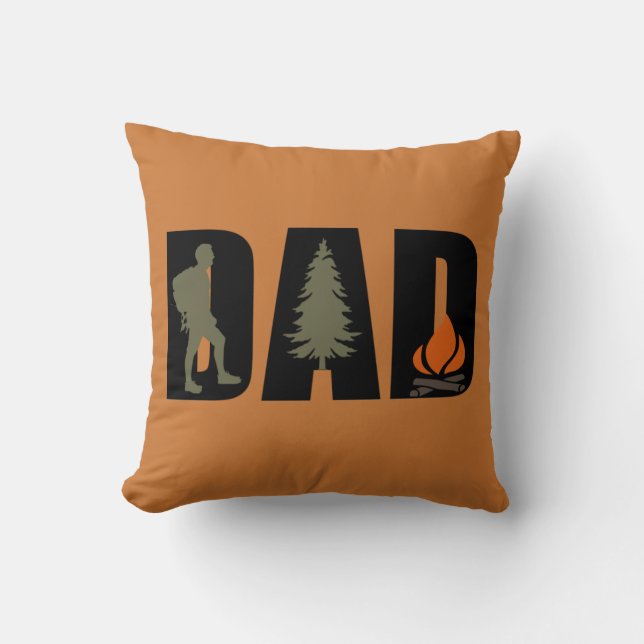 Cojín Decorativo Regalo para papá que acampa (Anverso)