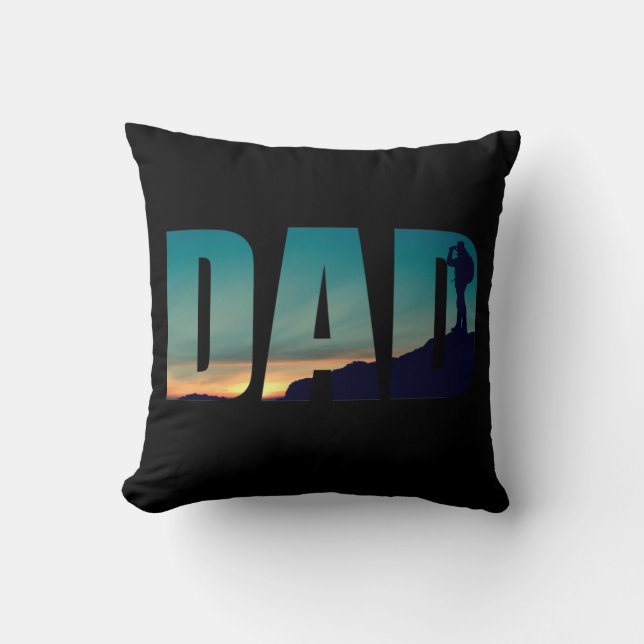 Cojín Decorativo Regalo para papá que hace senderismo (Anverso)