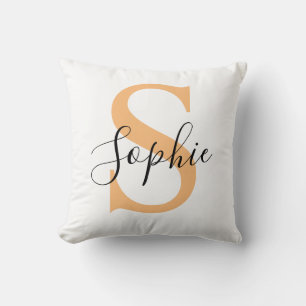 Cojín Decorativo Regalo Personalizado con Nombre y Letra Elegante