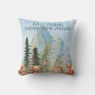 Cojín Decorativo Regalo Personalizado de Animales del Bosque - La A