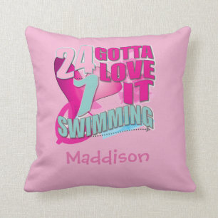 Cojín Decorativo Regalo personalizado de la nadada