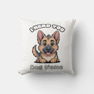 Cojín Decorativo Regalo personalizado de perro pastor alemán 'Te es