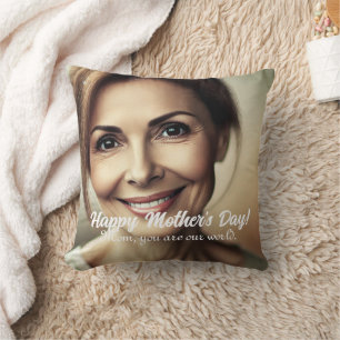 Cojín Decorativo Regalo personalizado del Día de la Madre con foto