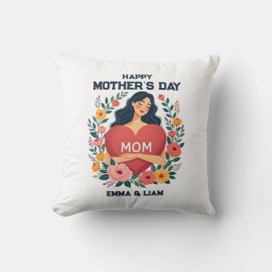 Cojín Decorativo Regalo personalizado del Día de la Madre para Mamá