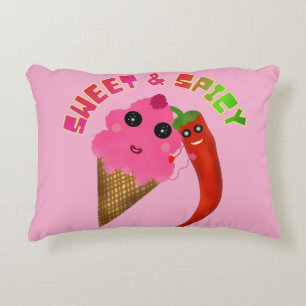 Cojín Decorativo Regalo personalizado Helado y Pimiento Dulce