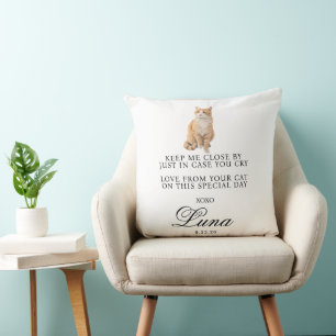 Cojín Decorativo Regalo Personalizado Moderno Para El Gato De Novia