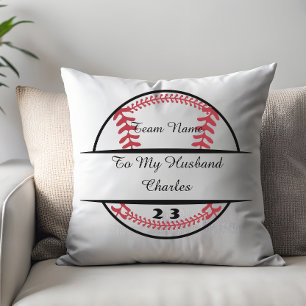 Cojín Decorativo Regalo personalizado para amantes del béisbol, béi