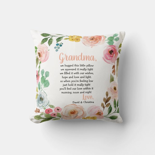 Cojín Decorativo Regalo personalizado para la abuela (Anverso)