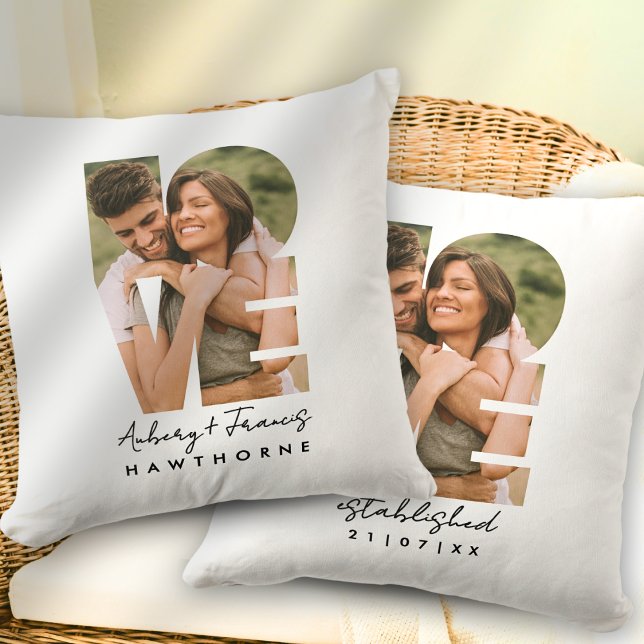 Cojín Decorativo Regalo Personalizado Sencillo Moderno Foto de Amor (Subido por el creador)
