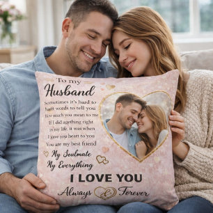 Cojín Decorativo Regalo Romántico Personalizado para Marido Mensaje